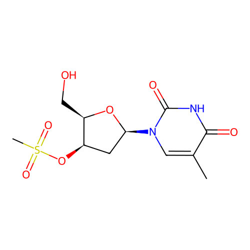 3'-Mesyl-2'-dT structure