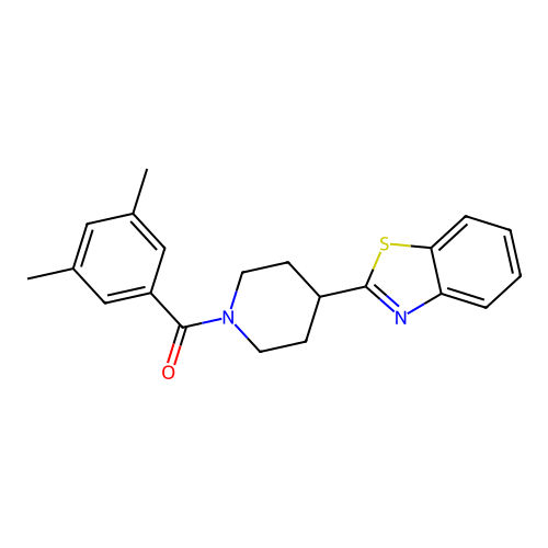 2-[1-(3,5-Dimethylbenzoyl)piperidin-4-yl]-1,3-benzothiazole structure