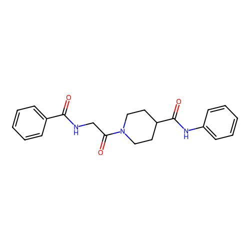 1-(2-benzamidoacetyl)-N-phenylpiperidine-4-carboxamide structure