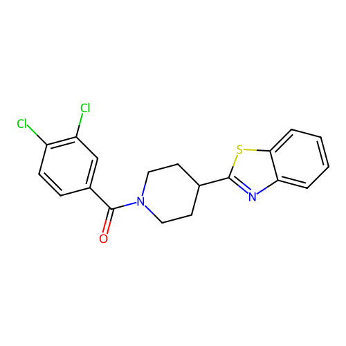 2-[1-(3,4-Dichlorobenzoyl)piperidin-4-yl]-1,3-benzothiazole structure