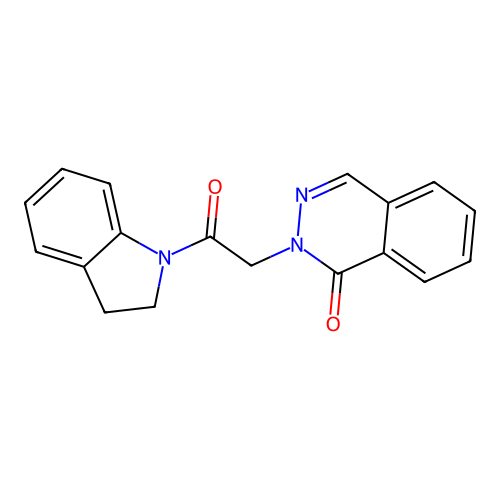 2-[2-(2,3-Dihydroindol-1-yl)-2-oxoethyl]phthalazin-1-one structure