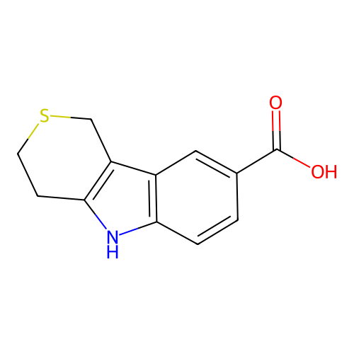 1,3,4,5-Tetrahydrothiopyrano[4,3-b]indole-8-carboxylic acid structure