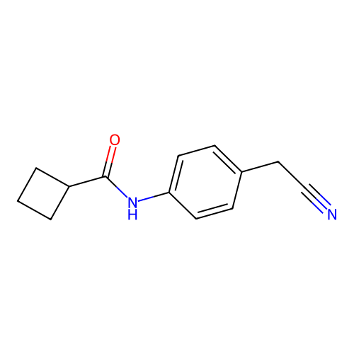 N-(4-(Cyanomethyl)phenyl)cyclobutanecarboxamide structure