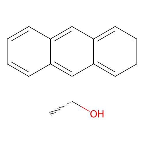 (+)-alpha-Methyl-9-anthracenemethanol structure
