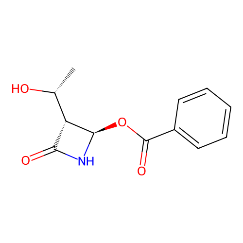 (2R,3R)-3-[(1R)-1-Hydroxyethyl]-4-oxoazetidin-2-YL benzoate structure