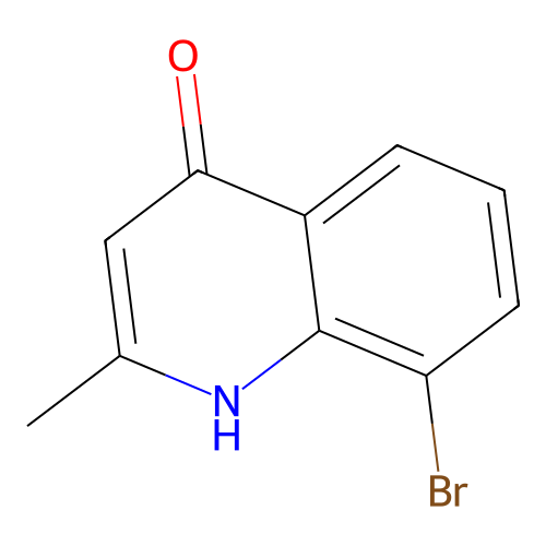 8-Bromo-2-methyl-4-quinolinol structure