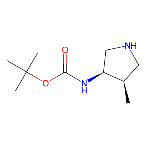 tert-Butyl ((3R,4R)-4-methylpyrrolidin-3-yl)carbamate structure