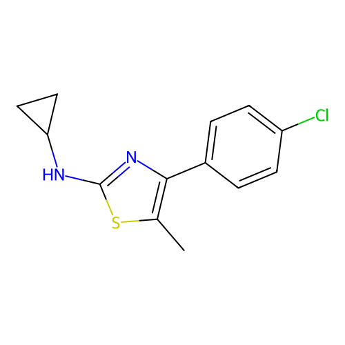 4-(4-Chlorophenyl)-N-cyclopropyl-5-methylthiazol-2-amine structure