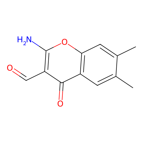 2-Amino-3-formyl-6,7-dimethylchromone structure