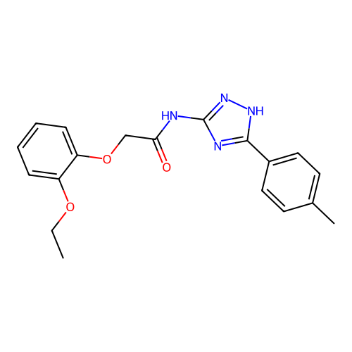 2-(2-Ethoxyphenoxy)-N-(5-(p-tolyl)-4H-1,2,4-triazol-3-yl)acetamide structure