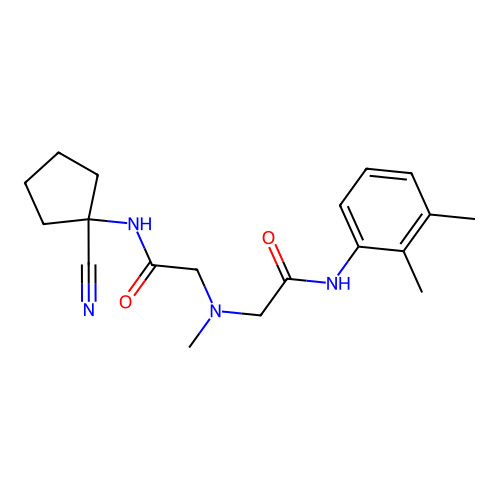 N-(1-cyanocyclopentyl)-2-({[(2,3-dimethylphenyl)carbamoyl]methyl}(methyl)amino)acetamide structure