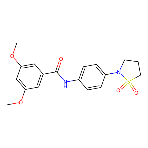 N-[4-(1,1-dioxo-1lambda6,2-thiazolidin-2-yl)phenyl]-3,5-dimethoxybenzamide structure