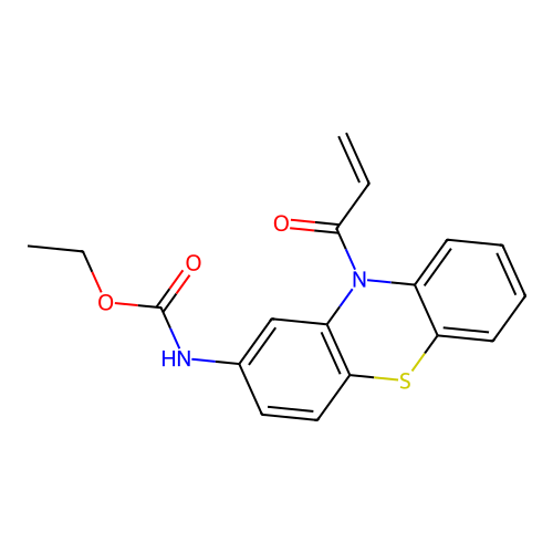 ethyl (10-acryloyl-10H-phenothiazin-2-yl)carbamate structure