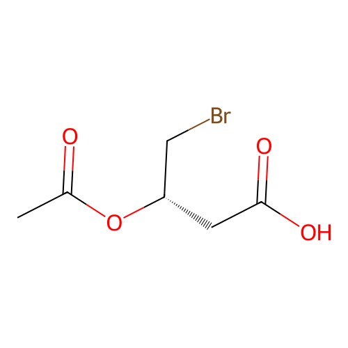 (3S)-3-acetyloxy-4-bromobutanoic acid structure