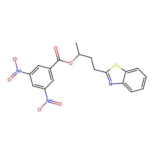 4-(1,3-Benzothiazol-2-yl)butan-2-yl 3,5-dinitrobenzoate structure