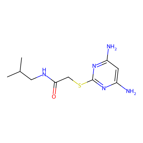 2-((4,6-Diaminopyrimidin-2-yl)thio)-N-isobutylacetamide structure