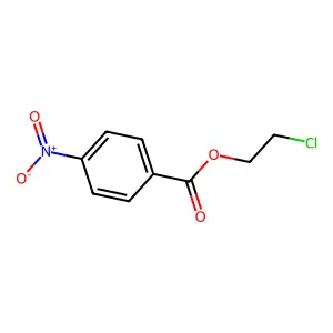 Benzoic acid, p-nitro-, 2-chloroethyl ester structure