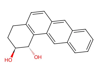 (1S,2S)-1,2,3,4-Tetrahydrobenzo(a)anthracene-1,2-diol structure