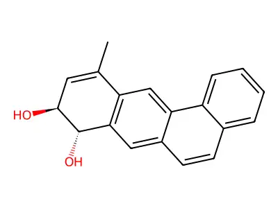 trans-11-Methyl-8,9-dihydrobenz(a)anthracene-8,9-diol structure