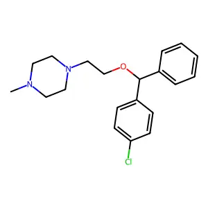 1-(2-((4-Chlorophenyl)phenylmethoxy)ethyl)-4-methylpiperazine structure