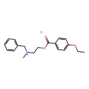 Benzoic acid, p-ethoxy-, 2-(benzylmethylamino)ethyl ester, hydrochloride structure