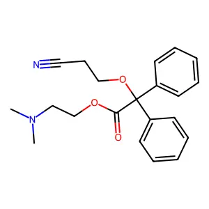 Acetic acid, (2-cyanoethoxy)diphenyl-, 2-(dimethylamino)ethyl ester structure