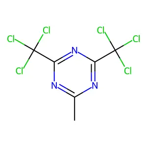1,3,5-Triazine, 2-methyl-4,6-bis(trichloromethyl)- structure