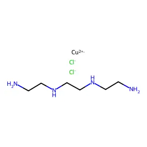 copper N,N'-bis(2-aminoethyl)ethane-1,2-diamine dichloride structure