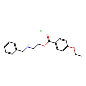 2-(Benzylamino)ethyl 4-ethoxybenzoate--hydrogen chloride (1/1) structure