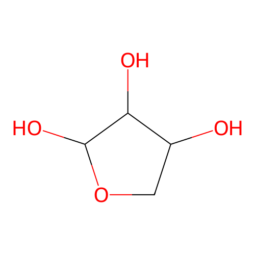 2,3,4-Trihydroxytetrahydrofuran structure