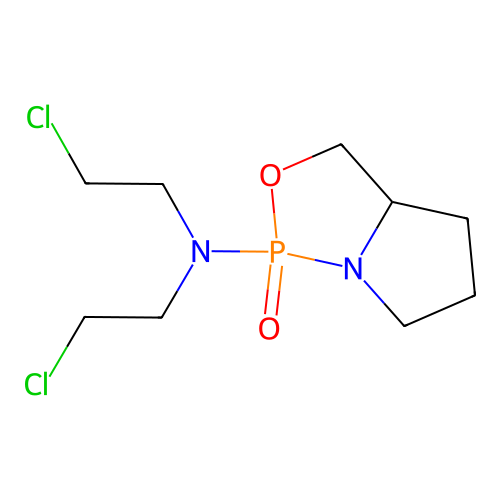 1-(bis(2-chloroethyl)amino)hexahydropyrrolo[1,2-c][1,3,2]oxa structure