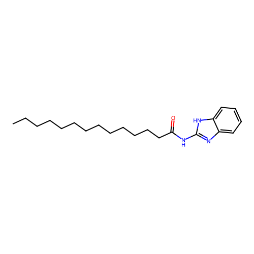 N-(1H-benzimidazol-2-yl)tetradecanamide structure