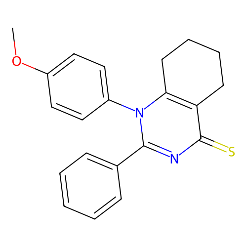 1-(4-Methoxyphenyl)-2-phenyl-5,6,7,8-tetrahydroquinazoline-4-thione structure