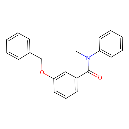 N-methyl-N-phenyl-3-phenylmethoxybenzamide structure