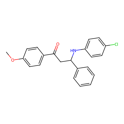 1-Propanone, 3-[(4-chlorophenyl)amino]-1-(4-methoxyphenyl)-3-phenyl- structure