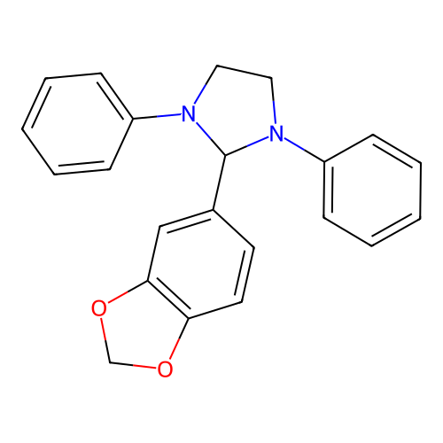 2-(1,3-Benzodioxol-5-yl)-1,3-diphenylimidazolidine structure