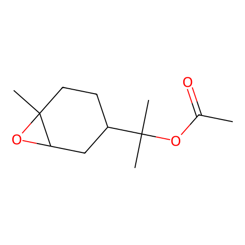 alpha,alpha,6-Trimethyl-7-oxabicyclo(4.1.0)heptane-3-methyl acetate structure