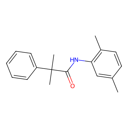 N-(2,5-dimethylphenyl)-2-methyl-2-phenylpropanamide structure
