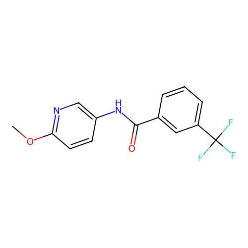 N-(6-methoxy-3-pyridinyl)-3-(trifluoromethyl)benzamide structure