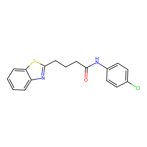 4-(1,3-benzothiazol-2-yl)-N-(4-chlorophenyl)butanamide structure