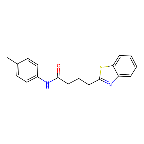 4-(1,3-benzothiazol-2-yl)-N-(4-methylphenyl)butanamide structure