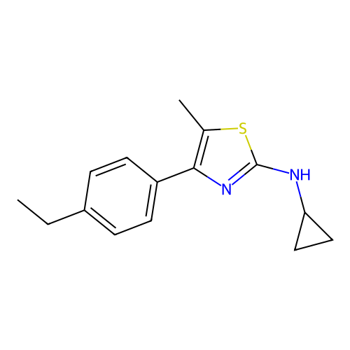 n-Cyclopropyl-4-(4-ethylphenyl)-5-methylthiazol-2-amine structure