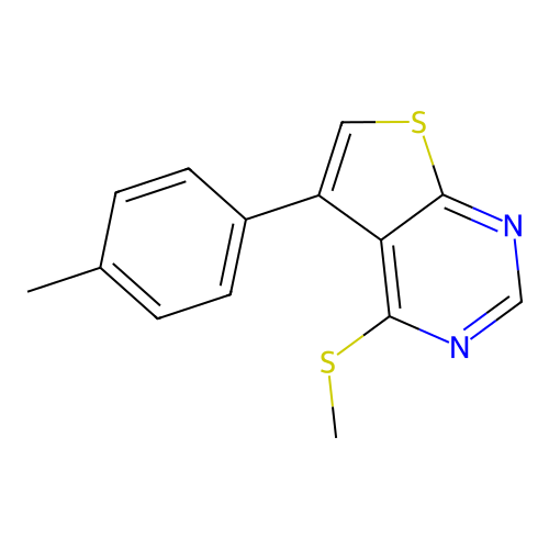 5-(4-Methylphenyl)-4-(methylsulfanyl)thieno[2,3-d]pyrimidine structure
