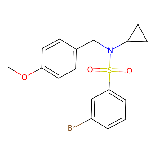 3-Bromo-N-cyclopropyl-N-(4-methoxybenzyl)benzenesulfonamide structure