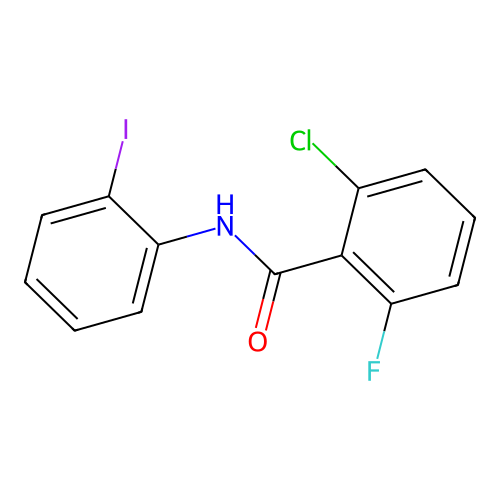 2-chloro-6-fluoro-N-(2-iodophenyl)benzamide structure