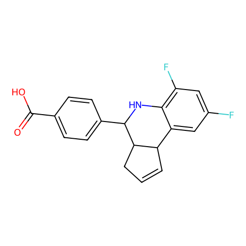 4-(6,8-difluoro-3a,4,5,9b-tetrahydro-3H-cyclopenta[c]quinolin-4-yl)benzoic acid structure