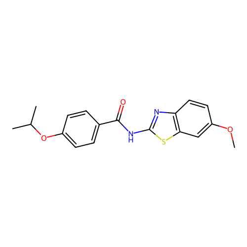 N-(6-methoxy-1,3-benzothiazol-2-yl)-4-propan-2-yloxybenzamide structure