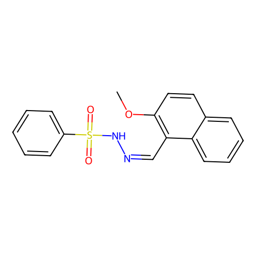 N'-[(Z)-(2-methoxynaphthalen-1-yl)methylidene]benzenesulfonohydrazide structure
