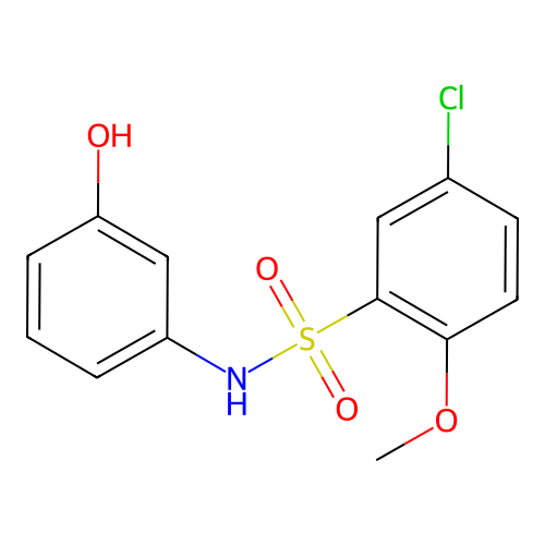 5-chloro-N-(3-hydroxyphenyl)-2-methoxybenzenesulfonamide structure