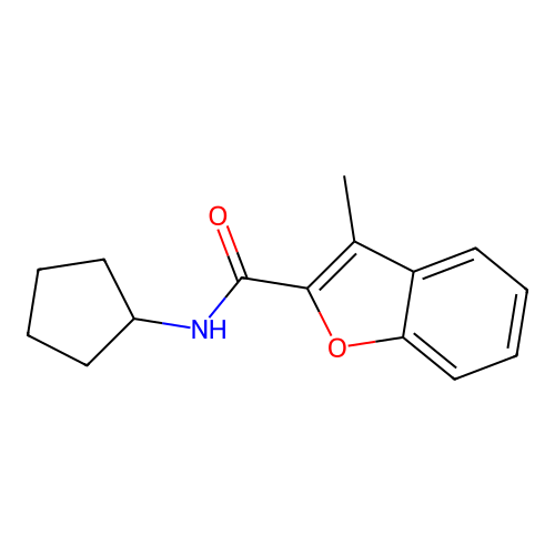 N-cyclopentyl-3-methyl-1-benzofuran-2-carboxamide structure